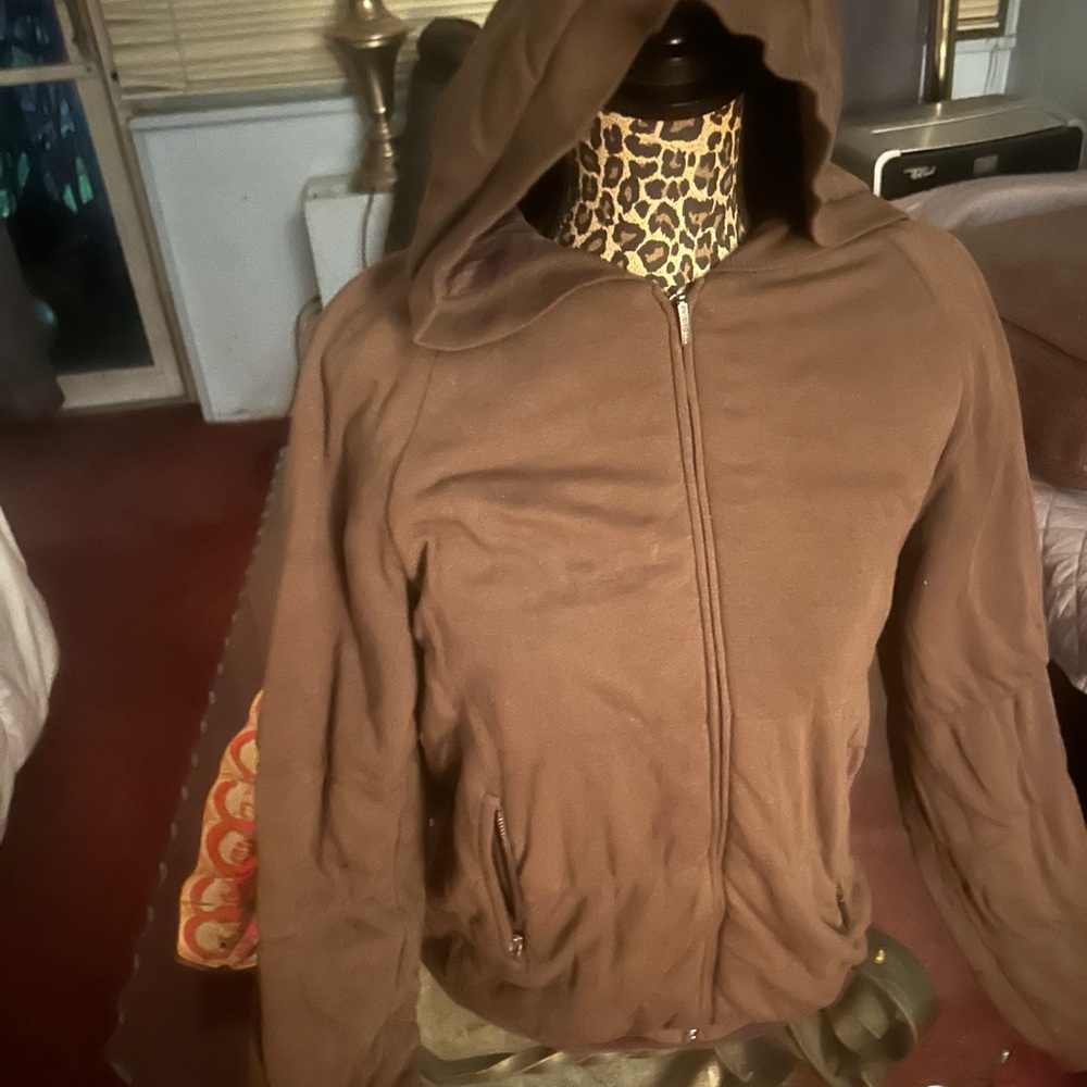 Philosophy Brown Zip Up Jacket - Picture 3 of 14
